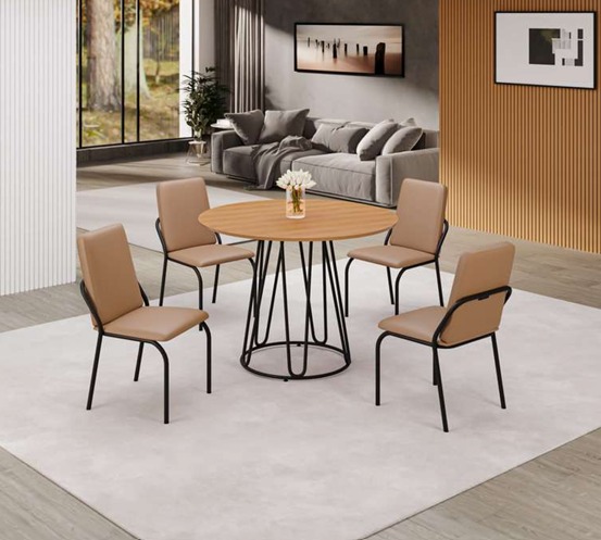 CONJUNTO DE MESA MALIBU 4 CAD.